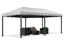 Pavillon de jardin gris Valencia 3x6 m Garden Point