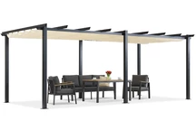 Pergola de terrasse Barbados 3x6 m Garden Point beige