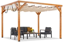 Pergola de terrasse en bois Aruba 3 x 3,7 m Garden Point