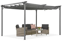 Pergola terrasse anthracite La Palma 4x4m Garden Point