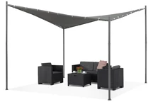 Pergola terrasse anthracite Mallorca 3 x 3m Garden Point