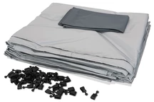 Rideaux gris pour le gazébo Valencia 3x6 m Garden Point