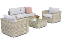 Salon de jardin en rotin Wenecja 4 Garden Point gris
