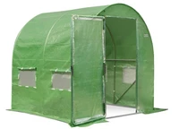 Serre tunnel  2x2m Garden Point verte avec porte