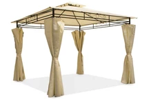 Tonnelle de jardin Ibiza 3x3m crème avec moustiquaire Garden Point