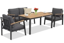 Zakintos Apetito 4 set aluminium anthracite Garden Point