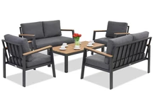 Zakintos Coffee 6 anthracite aluminium set Garden Point