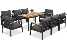 Zakintos Premium 8 anthracite Garden Point meubles de jardin en aluminium