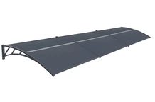 Auvent de porte Tiset 120 x 450cm CoverTech anthracite