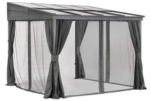 Auvent de terrasse en aluminium 3 x 3 m Tarragona Premium Garden Point anthracite