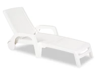 Chaise longue Miami Bica en techno rotin blanc