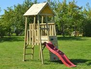 Tour en bois pour enfants avec toboggan pour le jardin Jula