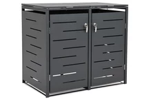 Enceinte pour deux conteneurs à déchets CoverTech anthracite de 120l ou 240l