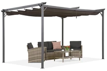Pergola de terrasse Garden Point Brown La Palma 3x3m