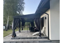 Auvent de terrasse en aluminium 3 x 6 m Tarragona Premium Garden Point anthracite