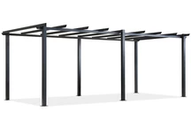 Barbados 3 x 6 m anthracite Garden Point cadre de pergola en métal pour patio