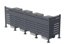 Caisson pour 4 poubelles de 120l ou 240l Halen CoverTech anthracite