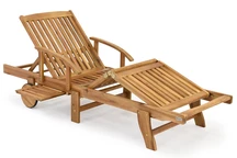 Chaise longue Garden Point en bois d'acacia Costa Rica