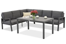 Coin de jardin avec table Zakintos Comida 5 anthracite Garden Point