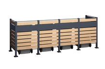 Enceinte pour 4 poubelles de 120l ou 240l Breda CoverTech