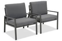 Ensemble de deux fauteuils Vigo Garden Point anthracite
