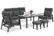 Ensemble de meubles de jardin Murcia Garden Point en aluminium anthracite