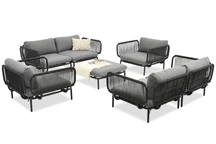Ensemble de meubles de jardin Perez Coffee 6 anthracite Garden Point