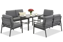 Ensemble de meubles de jardin Vigo Apetito 6 anthracite Garden Point