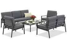 Ensemble de meubles de jardin Vigo Coffee 7 anthracite Garden Point