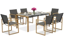 Ensemble de meubles de jardin pour 6 personnes Lugo Garden Point anthracite