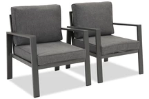 Fauteuil Zakintos en aluminium anthracite Garden Point - 2 pièces