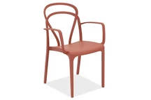 Fauteuil de jardin Vague avec accoudoirs Bica rouge