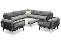 Garden Point Perez Corner 6 meubles d'angle anthracite