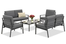 Garden Point Vigo Coffee 6 meubles de jardin anthracite