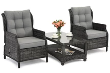 Garden Point anthracite Malaga Ensemble de meubles de terrasse