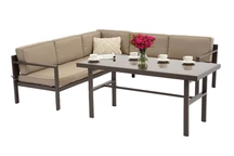 Garden Point coin jardin pour 4 avec table Porto Comida 4 brown