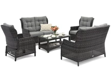 Garden Point exclusive technorattan furniture set Malaga Coffee 6 anthracite