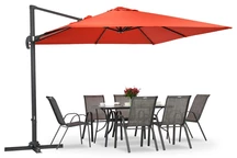 Garden Point parapluie rouge Siena 3x3m