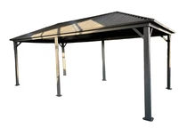 Gloriette en métal Sardinia 3x6 Garden Point anthracite
