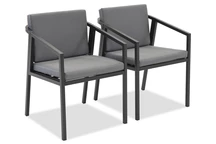 Jeu de deux chaises de jardin Cento Garden Point anthracite