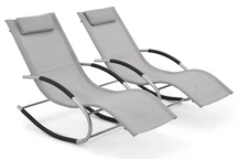Jeu de deux fauteuils à bascule Orlando Garden Point gris