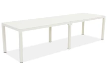 King Double Bica grande table de jardin blanche