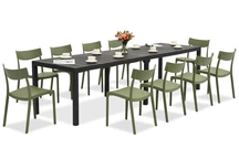 King Double/Provence vert anthracite salon de jardin pour 10 personnes Bica