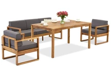 Meubles de jardin en bois d'acacia de Maskat Apetito 5 Garden Point