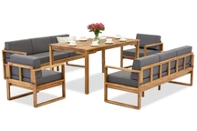 Meubles de jardin en bois d'acacia de Maskat Apetito 8 Garden Point