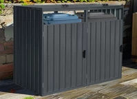 Enceinte pour 2 poubelles de 120l ou 240l Alabama CoverTech anthracite