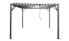Pergola de terrasse anthracite Tasos 3x3m Garden Point