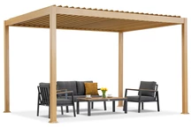 Pergola de terrasse autoportante Lagos 3x4 en bois Garden Point