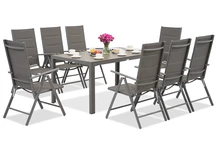 Polywood Verona aluminium garden set pour 8 personnes Garden Point grey