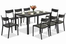 Salon de jardin King/Provence anthracite pour 8 personnes Bica